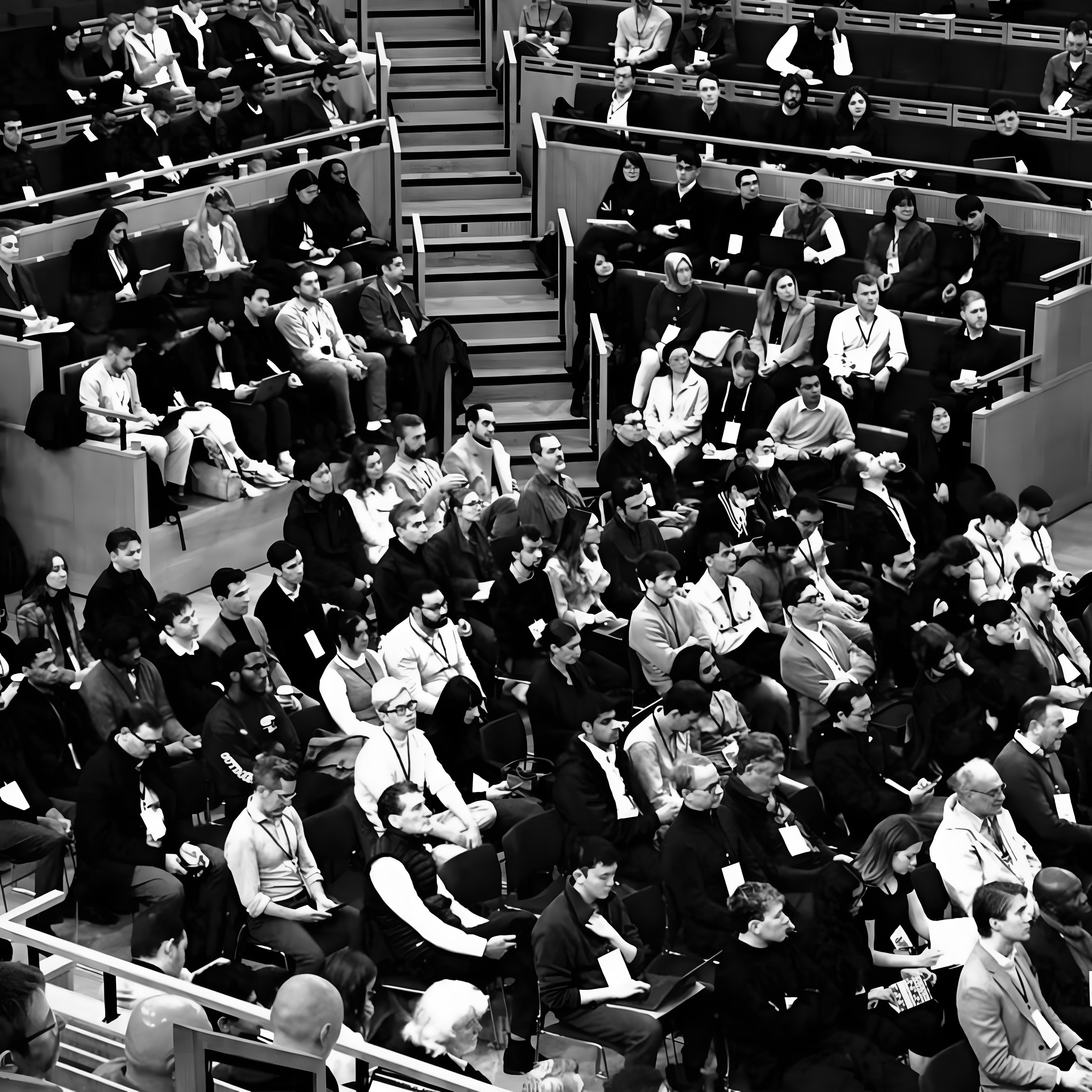A packed lecture theatre