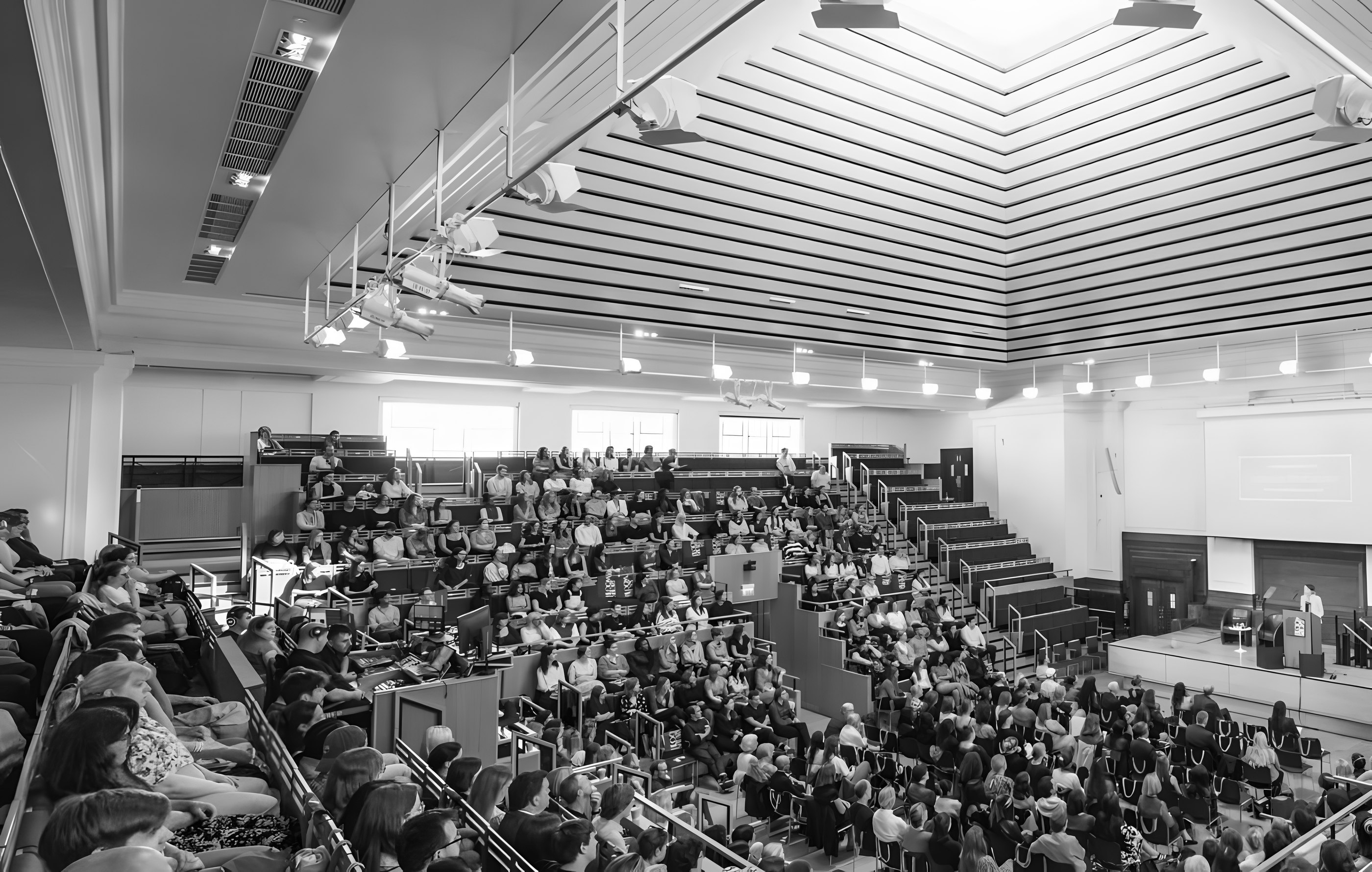A full lecture hall